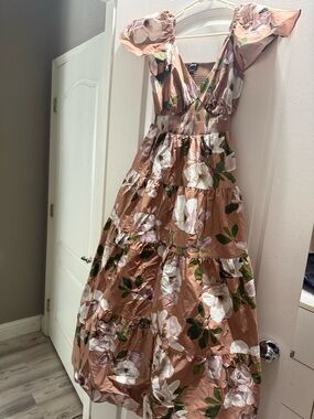 Express Pink Floral Maxi Dress